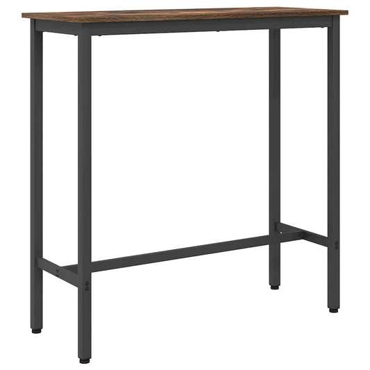 vidaXL Table Smoked Oak 100 x 40 x 100.5 cm Engineered Wood and Steel