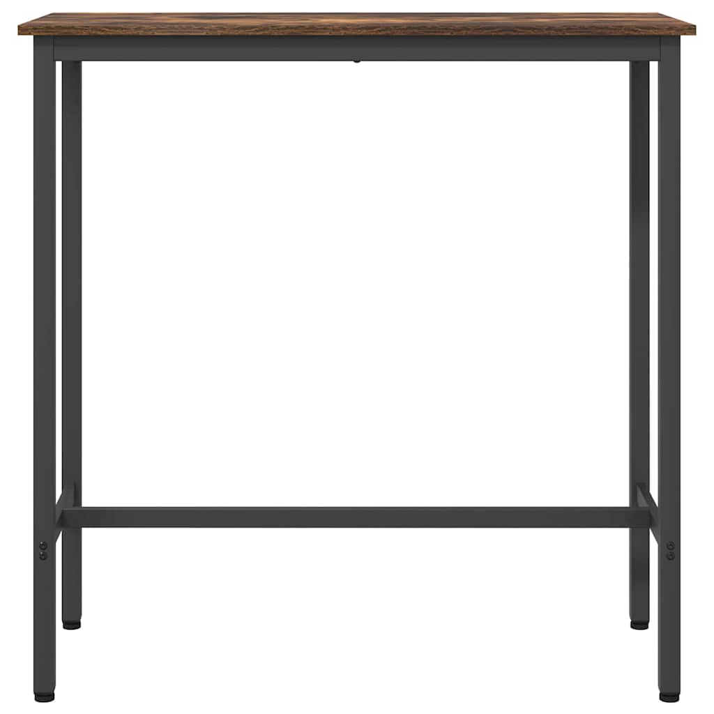 vidaXL Table Smoked Oak 100 x 40 x 100.5 cm Engineered Wood and Steel