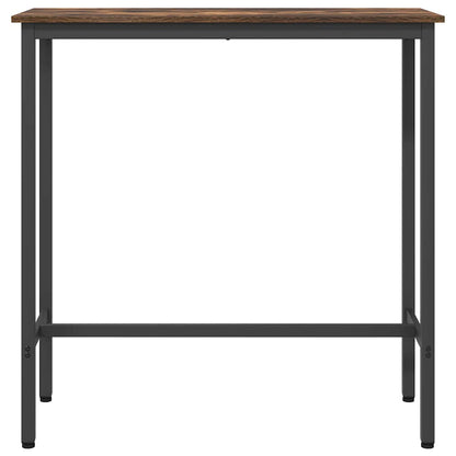 vidaXL Table Smoked Oak 100 x 40 x 100.5 cm Engineered Wood and Steel