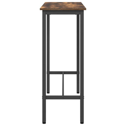 vidaXL Table Smoked Oak 100 x 40 x 100.5 cm Engineered Wood and Steel