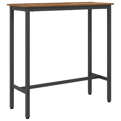 vidaXL Table Old Wood 100 x 40 x 100.5 cm Engineered Wood and Steel