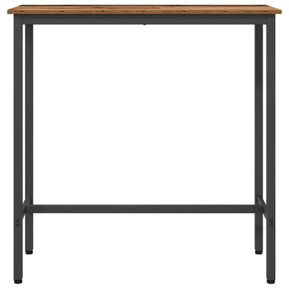 vidaXL Table Old Wood 100 x 40 x 100.5 cm Engineered Wood and Steel