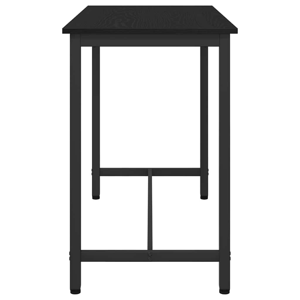 vidaXL Table Black Oak 100 x 50 x 76.5 cm Engineered Wood and Steel
