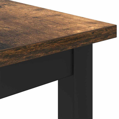 vidaXL Table Smoked Oak 100 x 50 x 76.5 cm Engineered Wood and Steel