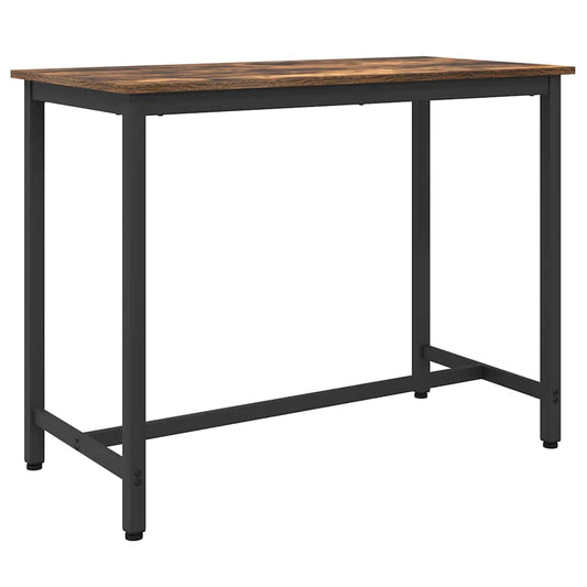 vidaXL Table Smoked Oak 100 x 50 x 76.5 cm Engineered Wood and Steel