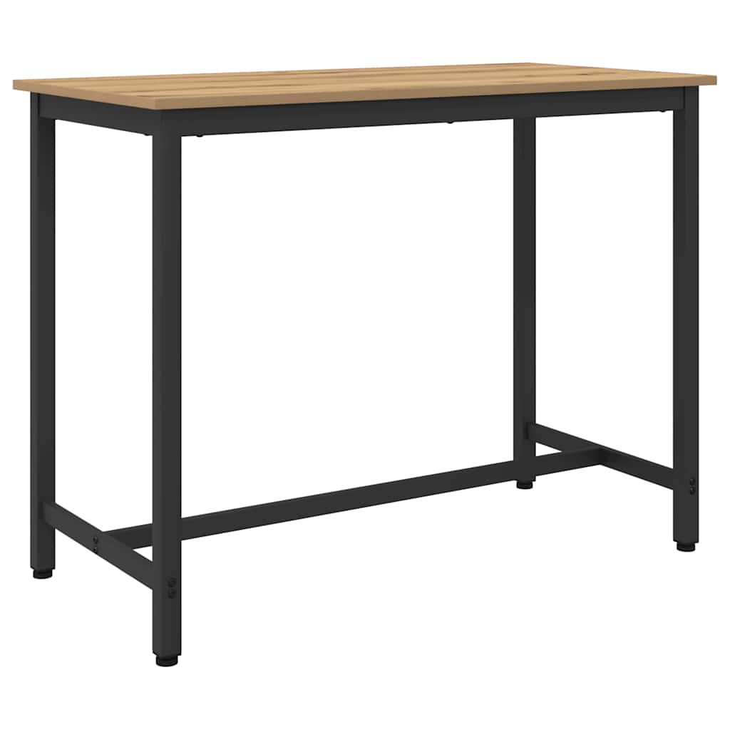 vidaXL Table Artisan Oak 100 x 50 x 76.5 cm Engineered Wood and Steel