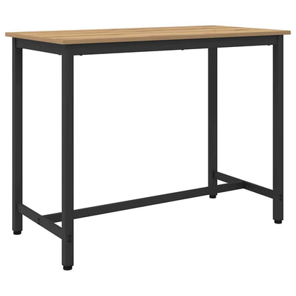 vidaXL Table Artisan Oak 100 x 50 x 76.5 cm Engineered Wood and Steel