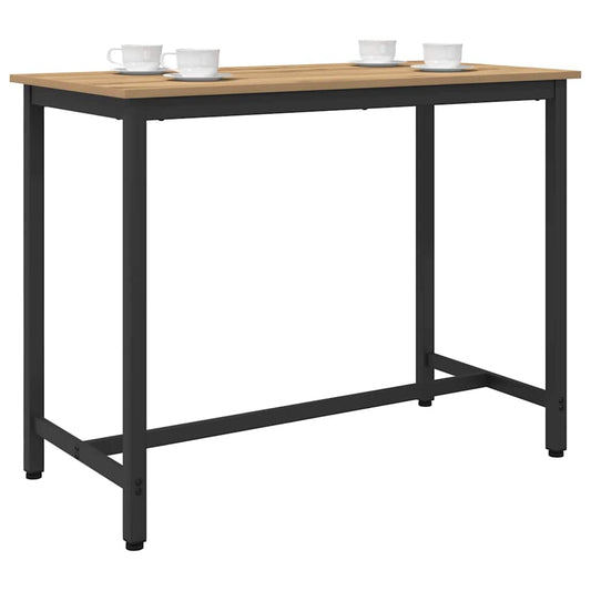 vidaXL Table Artisan Oak 100 x 50 x 76.5 cm Engineered Wood and Steel