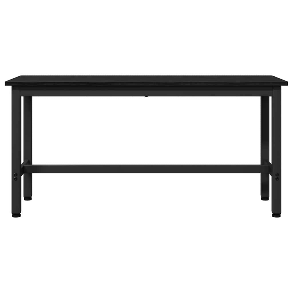 vidaXL Dining Bench 2 pcs Black Oak 100 x 32.5 x 48.5 cm