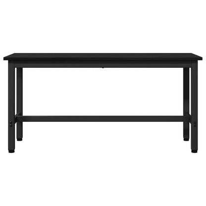 vidaXL Dining Bench 2 pcs Black Oak 100 x 32.5 x 48.5 cm