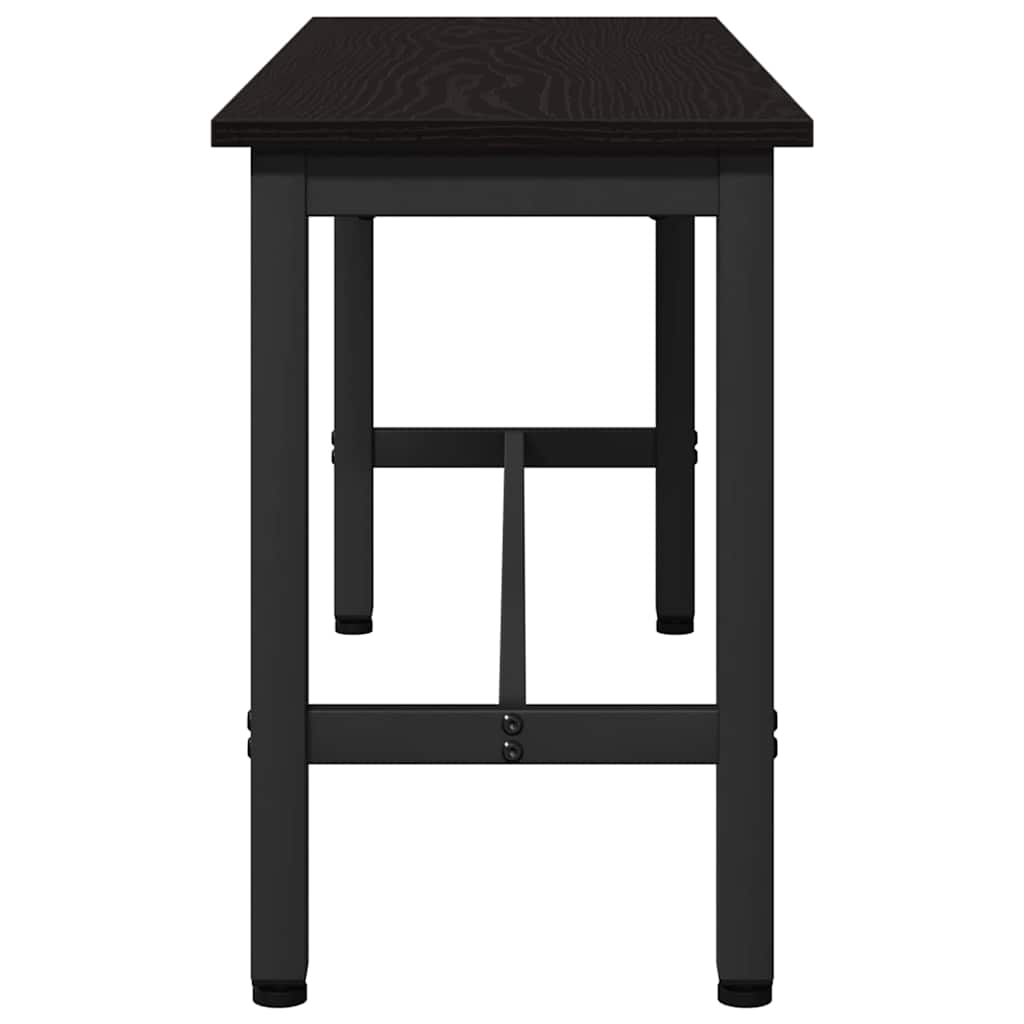 vidaXL Dining Bench 2 pcs Black Oak 100 x 32.5 x 48.5 cm
