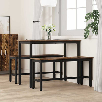 vidaXL Dining Bench 100 x 32.5 x 48.5 cm Engineered Wood and Steel