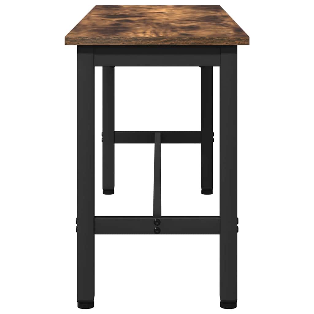 vidaXL Dining Bench Smoked Oak 100 x 32.5 x 48.5 cm