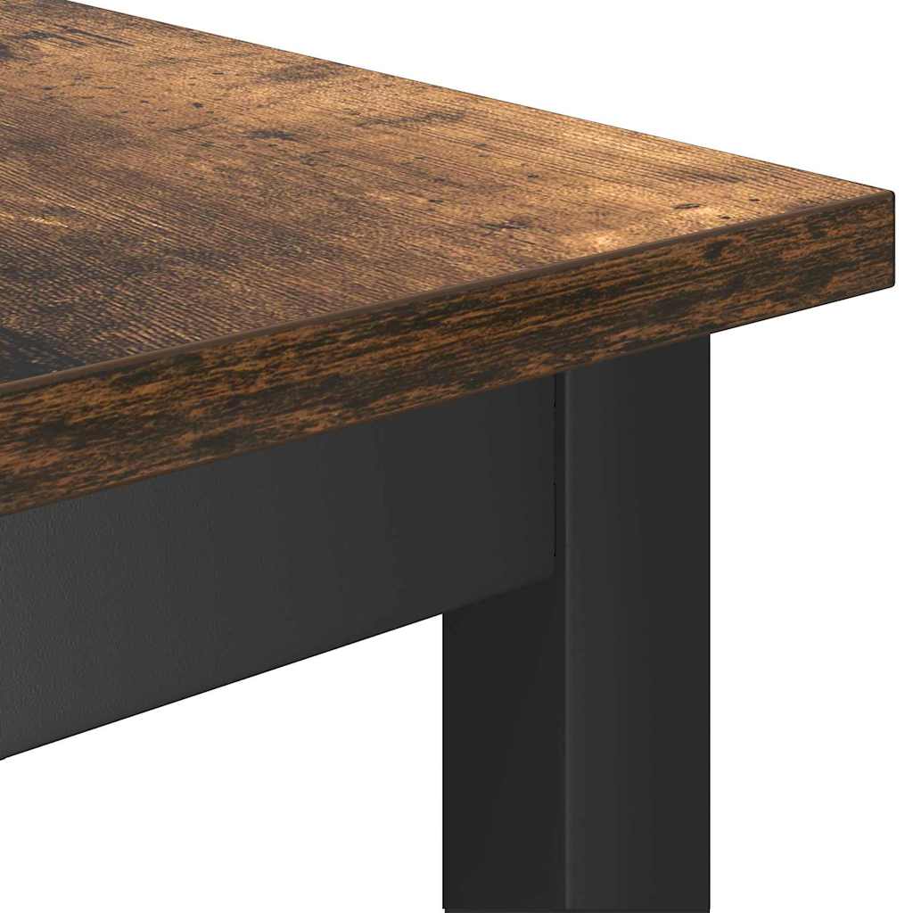 vidaXL Dining Bench 2 pcs Smoked Oak 100 x 32.5 x 48.5 cm