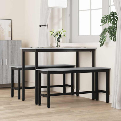vidaXL Dining Bench 2 pcs Grey Sonoma 100 x 32.5 x 48.5 cm