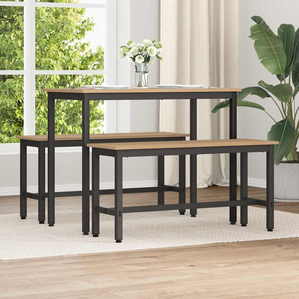vidaXL Dining Bench Artisan Oak 100 x 32.5 x 48.5 cm