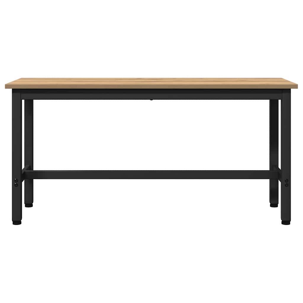 vidaXL Dining Bench 100 x 32.5 x 48.5 cm Engineered Wood and Steel