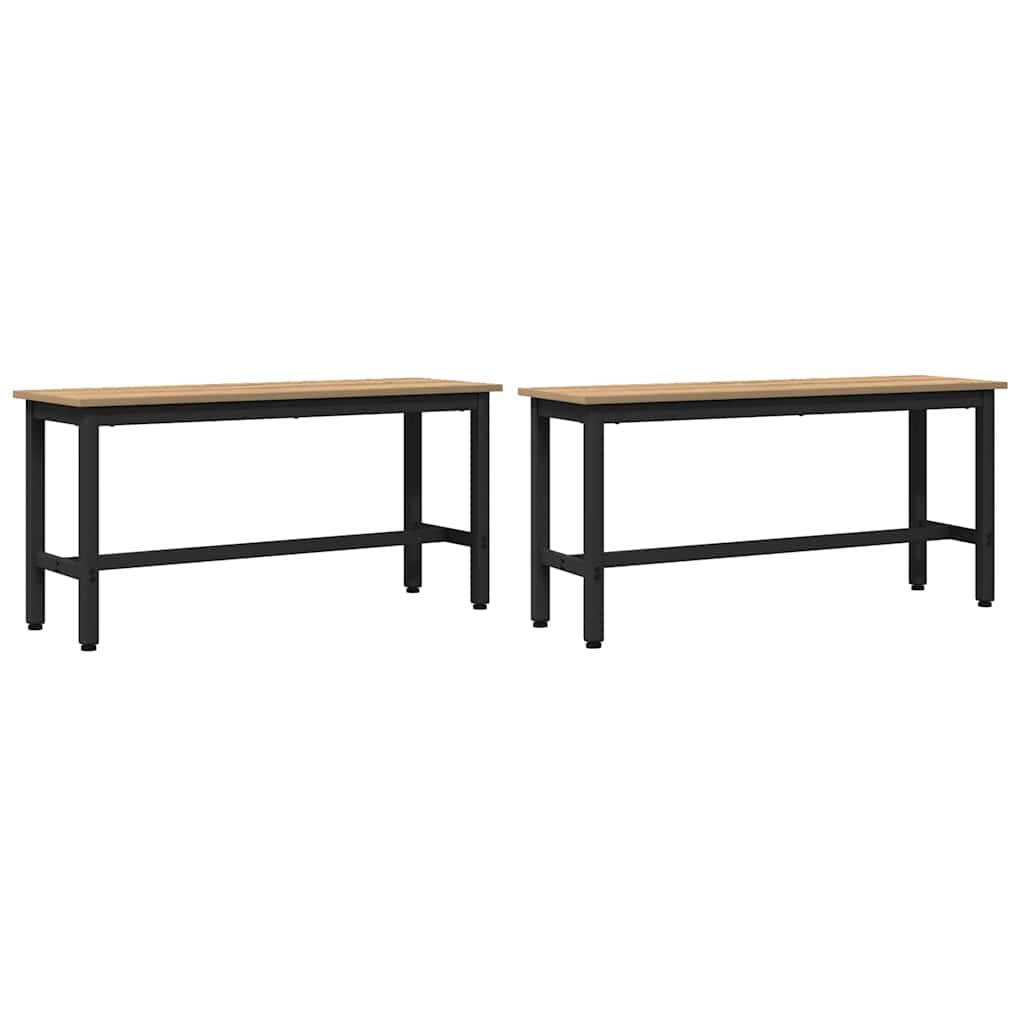 vidaXL Dining Bench 100 x 32.5 x 48.5 cm 2 pcs