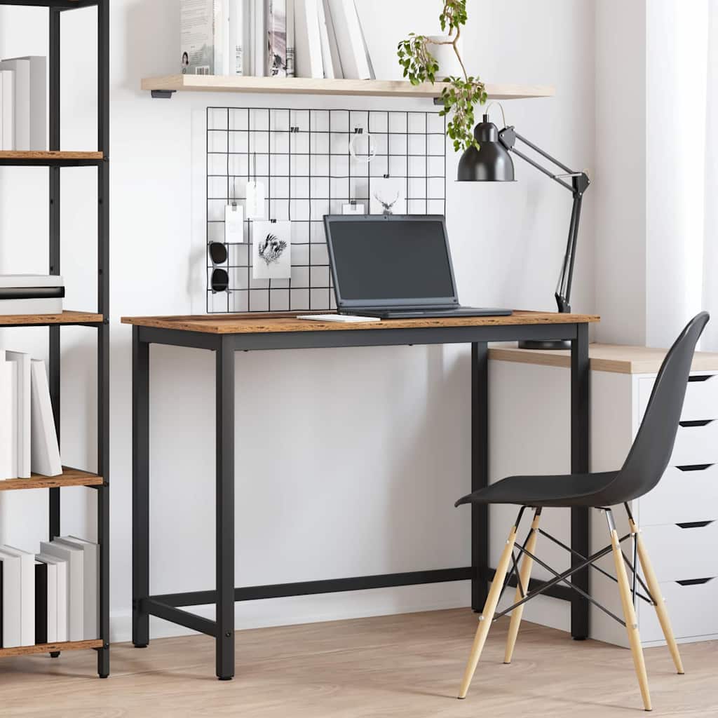 vidaXL Table Old Wood 80 x 50 x 76.5 cm Engineered Wood and Steel