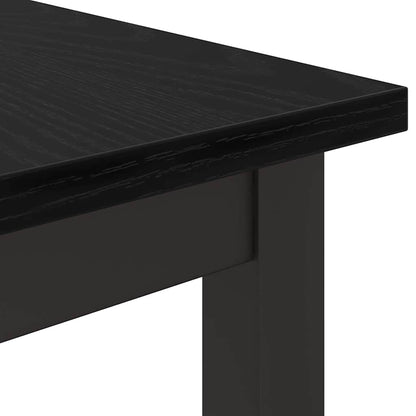 vidaXL Table Black Oak 100 x 50 x 76.5 cm Engineered Wood and Steel