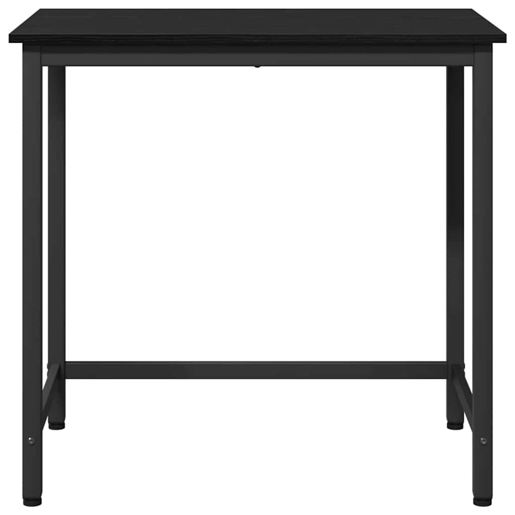 vidaXL Table Black Oak 100 x 50 x 76.5 cm Engineered Wood and Steel