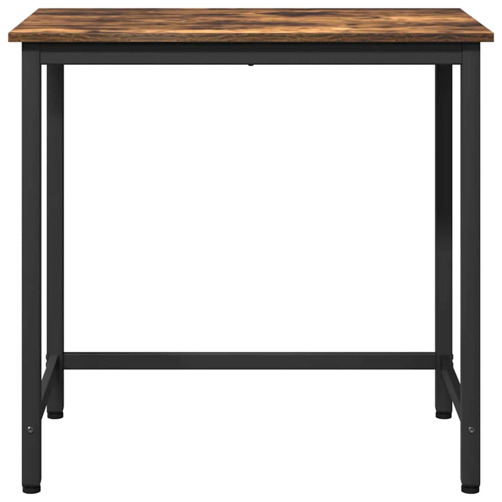 vidaXL Table Smoked Oak 100 x 50 x 76.5 cm Engineered Wood and Steel