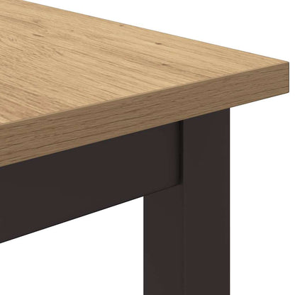vidaXL Table Artisan Oak Engineered Wood and Steel 100 x 50 x 76.5 cm