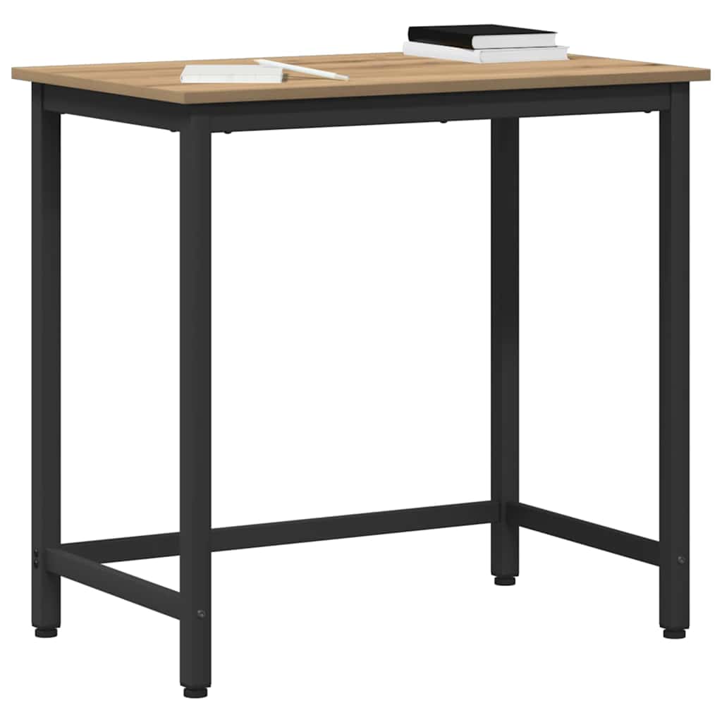vidaXL Table Artisan Oak Engineered Wood and Steel 100 x 50 x 76.5 cm