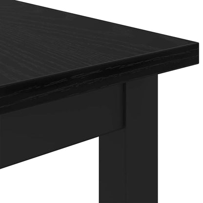 vidaXL Table Black Oak 100 x 50 x 76.5 cm Engineered Wood and Steel