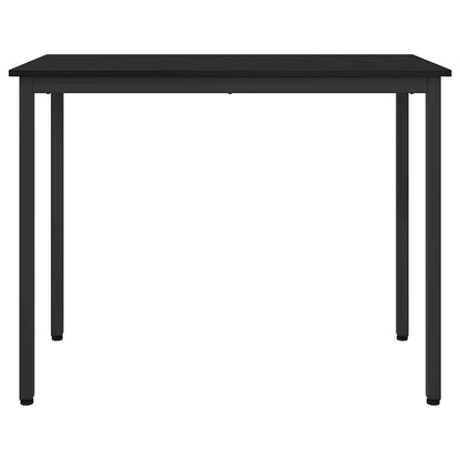 vidaXL Table Black Oak 100 x 50 x 76.5 cm Engineered Wood and Steel