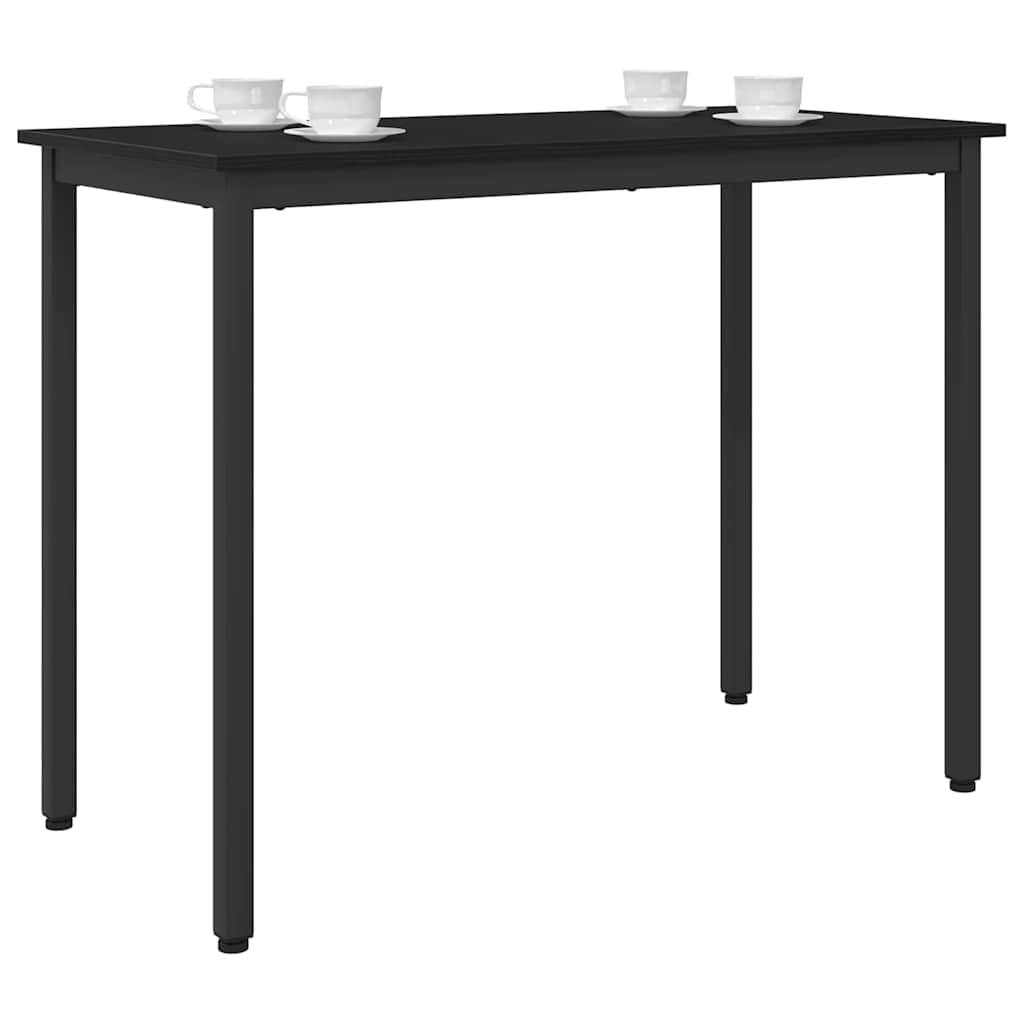 vidaXL Table Black Oak 100 x 50 x 76.5 cm Engineered Wood and Steel