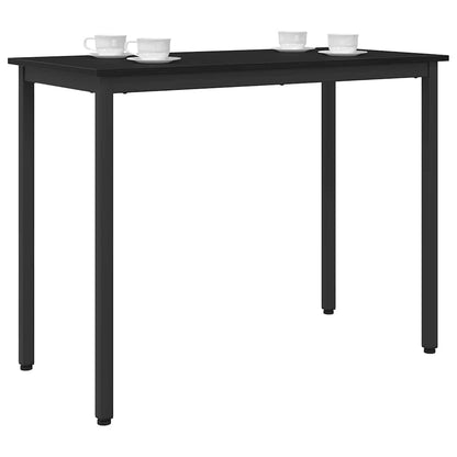 vidaXL Table Black Oak 100 x 50 x 76.5 cm Engineered Wood and Steel