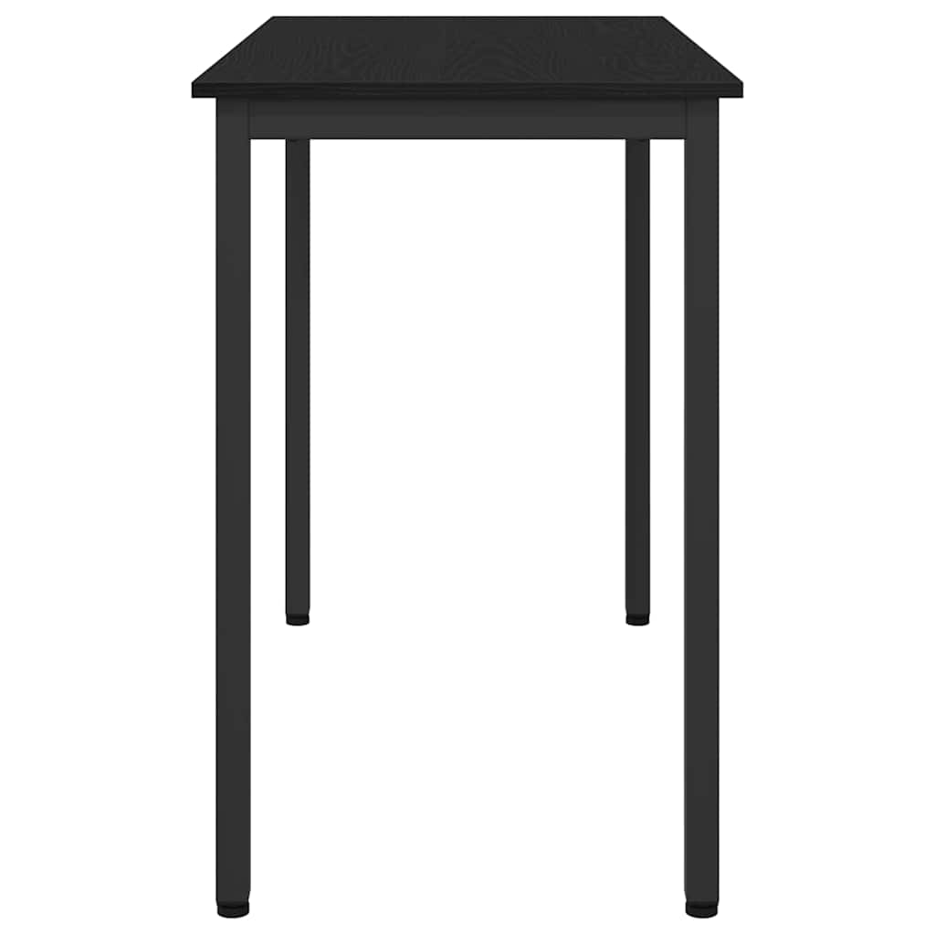 vidaXL Table Black Oak 100 x 50 x 76.5 cm Engineered Wood and Steel