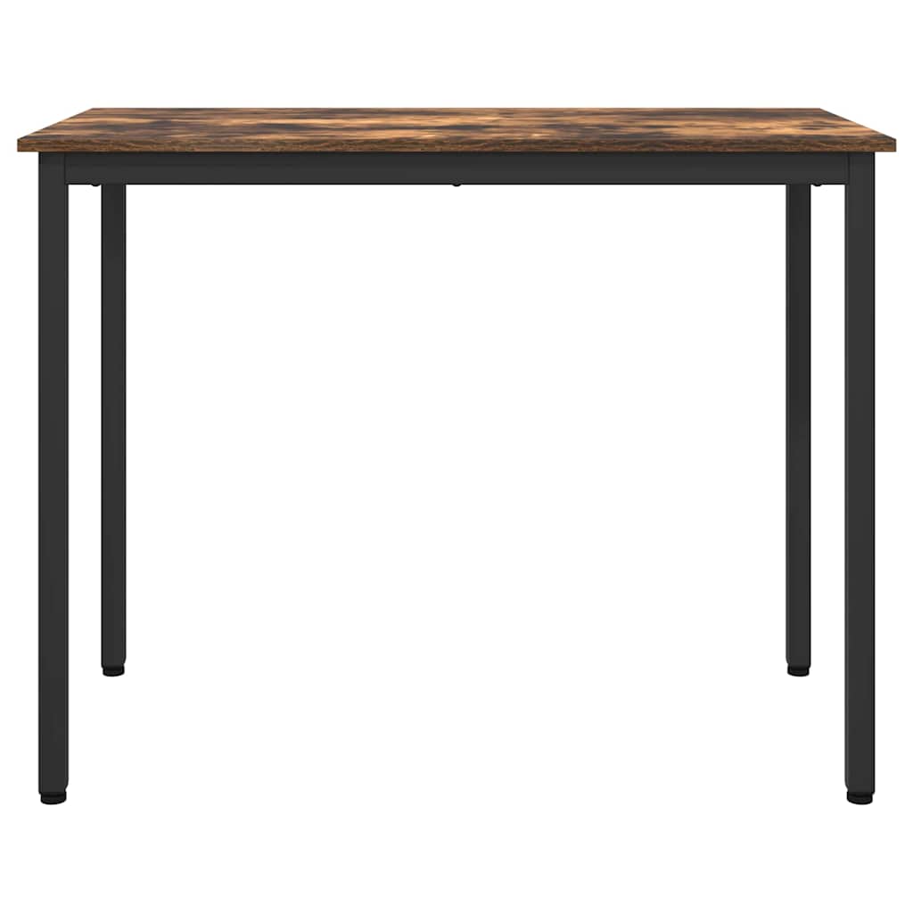 vidaXL Table Smoked Oak 100 x 50 x 76.5 cm Engineered Wood and Steel