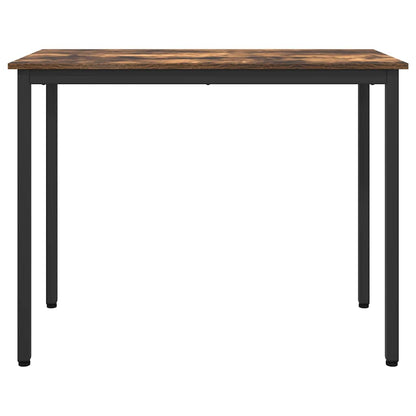 vidaXL Table Smoked Oak 100 x 50 x 76.5 cm Engineered Wood and Steel