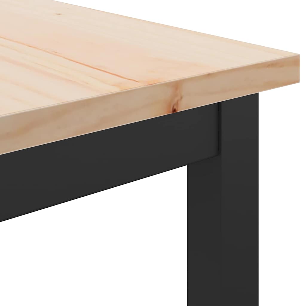 vidaXL Table Natural 100 x 50 x 91 cm Engineered Wood and Steel