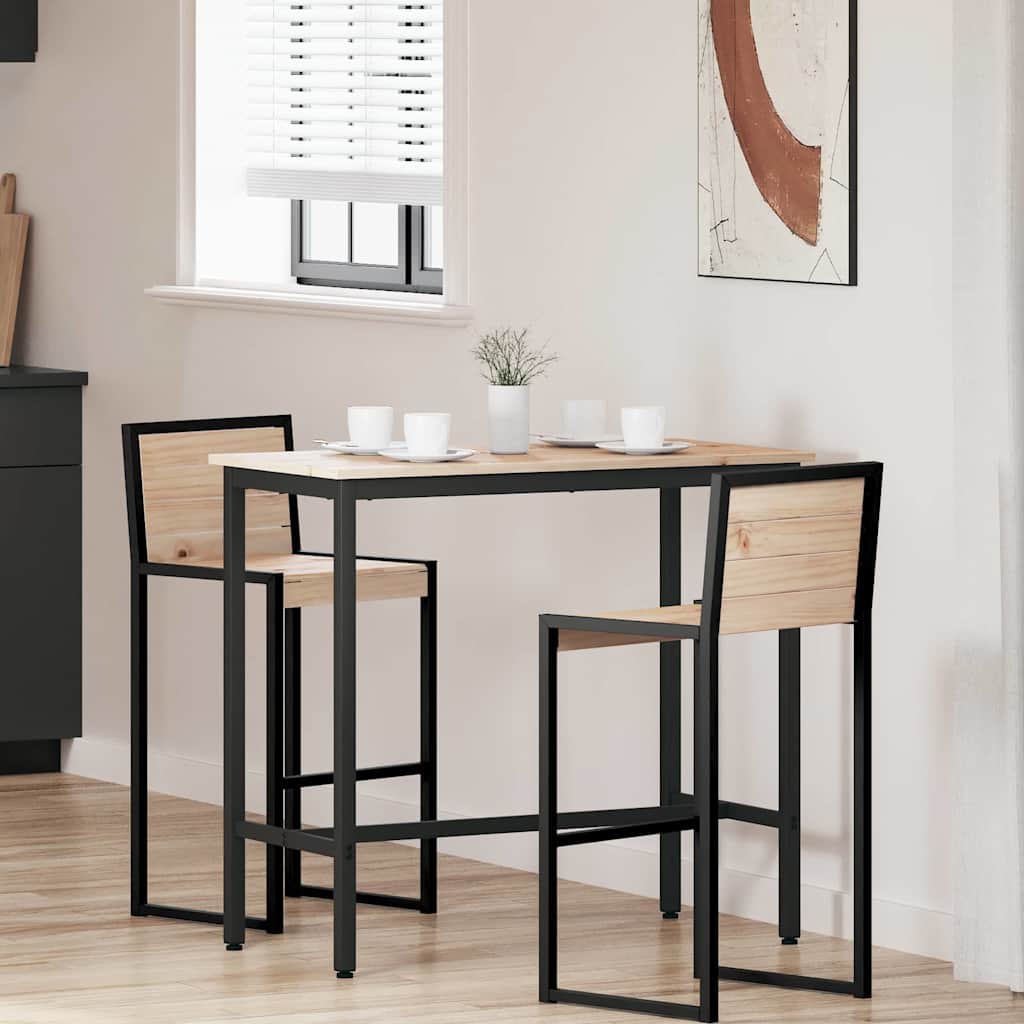 vidaXL Table Natural 100 x 50 x 91 cm Engineered Wood and Steel