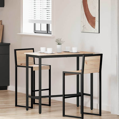 vidaXL Table Natural 100 x 50 x 91 cm Engineered Wood and Steel