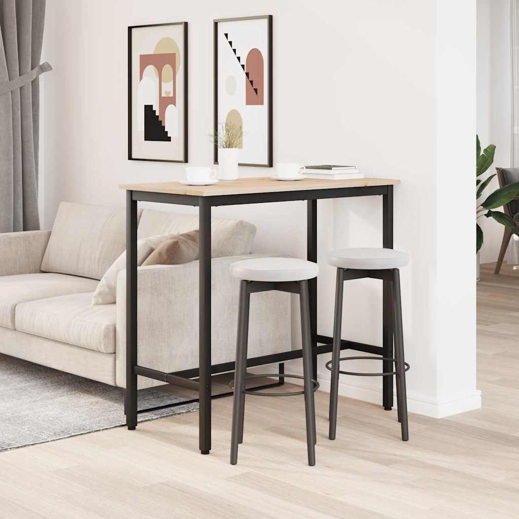 vidaXL Table Natural 100 x 50 x 91 cm Engineered Wood and Steel