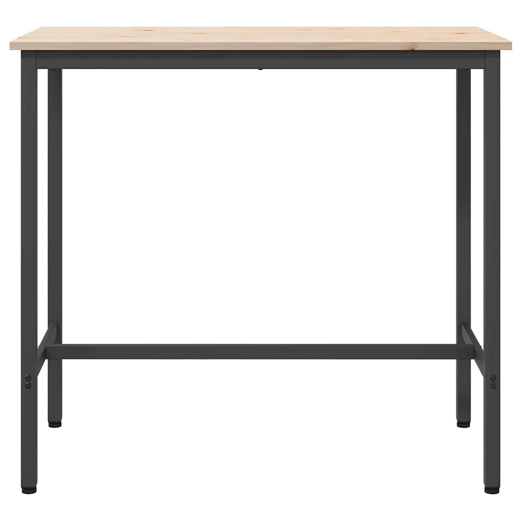 vidaXL Table Natural 100 x 50 x 91 cm Engineered Wood and Steel