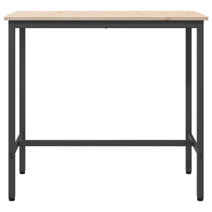 vidaXL Table Natural 100 x 50 x 91 cm Engineered Wood and Steel