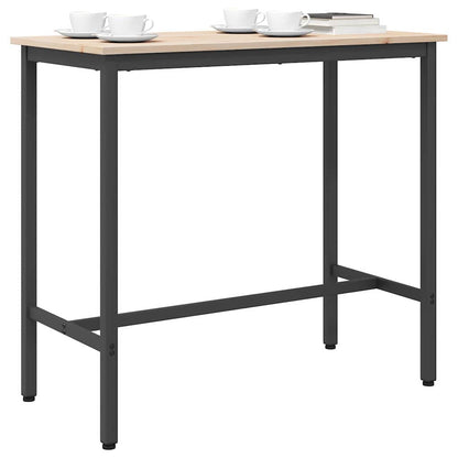 vidaXL Table Natural 100 x 50 x 91 cm Engineered Wood and Steel