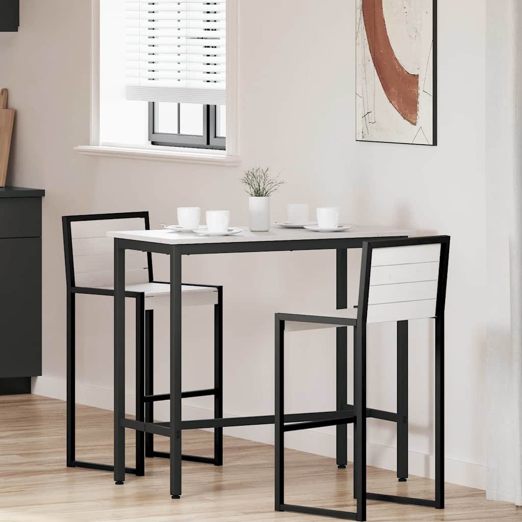 vidaXL Table White 100 x 50 x 91 cm Engineered Wood and Steel