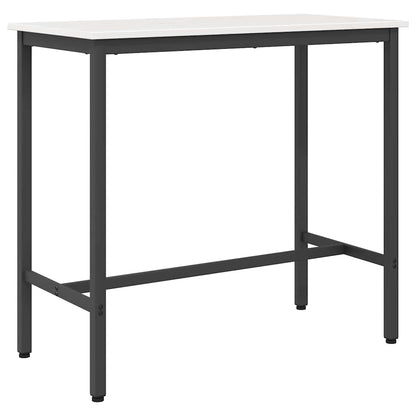 vidaXL Table White 100 x 50 x 91 cm Engineered Wood and Steel