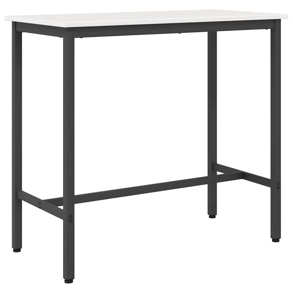 vidaXL Table White 100 x 50 x 91 cm Engineered Wood and Steel