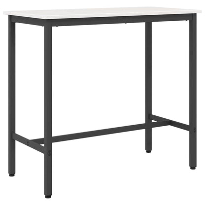 vidaXL Table White 100 x 50 x 91 cm Engineered Wood and Steel