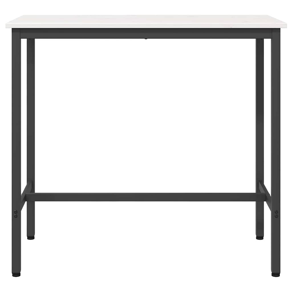 vidaXL Table White 100 x 50 x 91 cm Engineered Wood and Steel