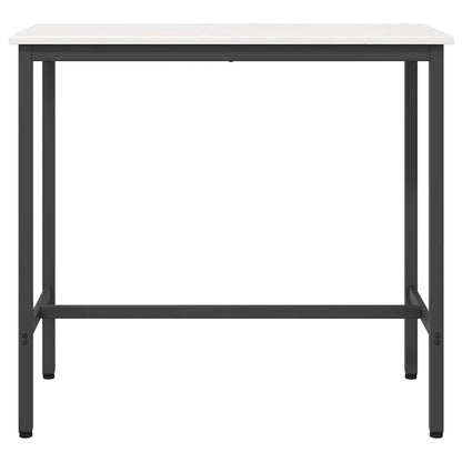 vidaXL Table White 100 x 50 x 91 cm Engineered Wood and Steel