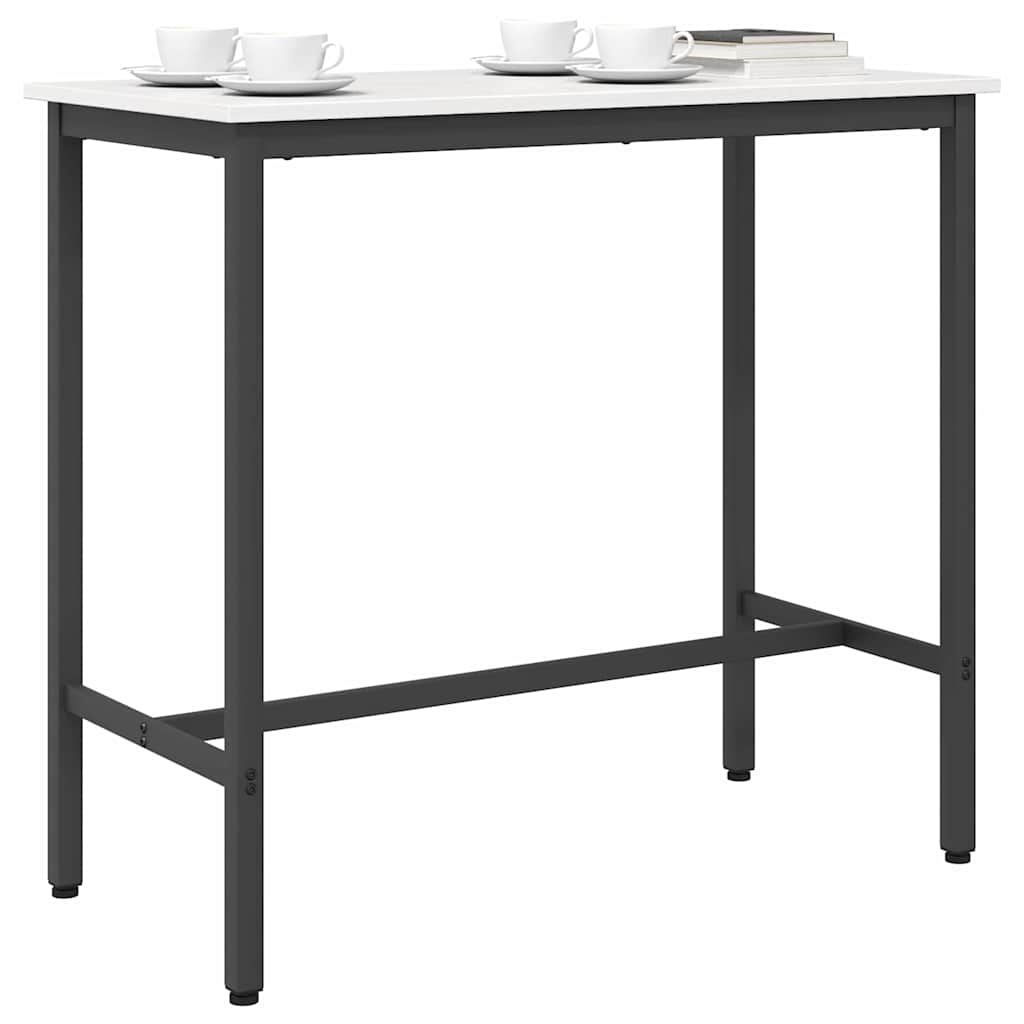 vidaXL Table White 100 x 50 x 91 cm Engineered Wood and Steel