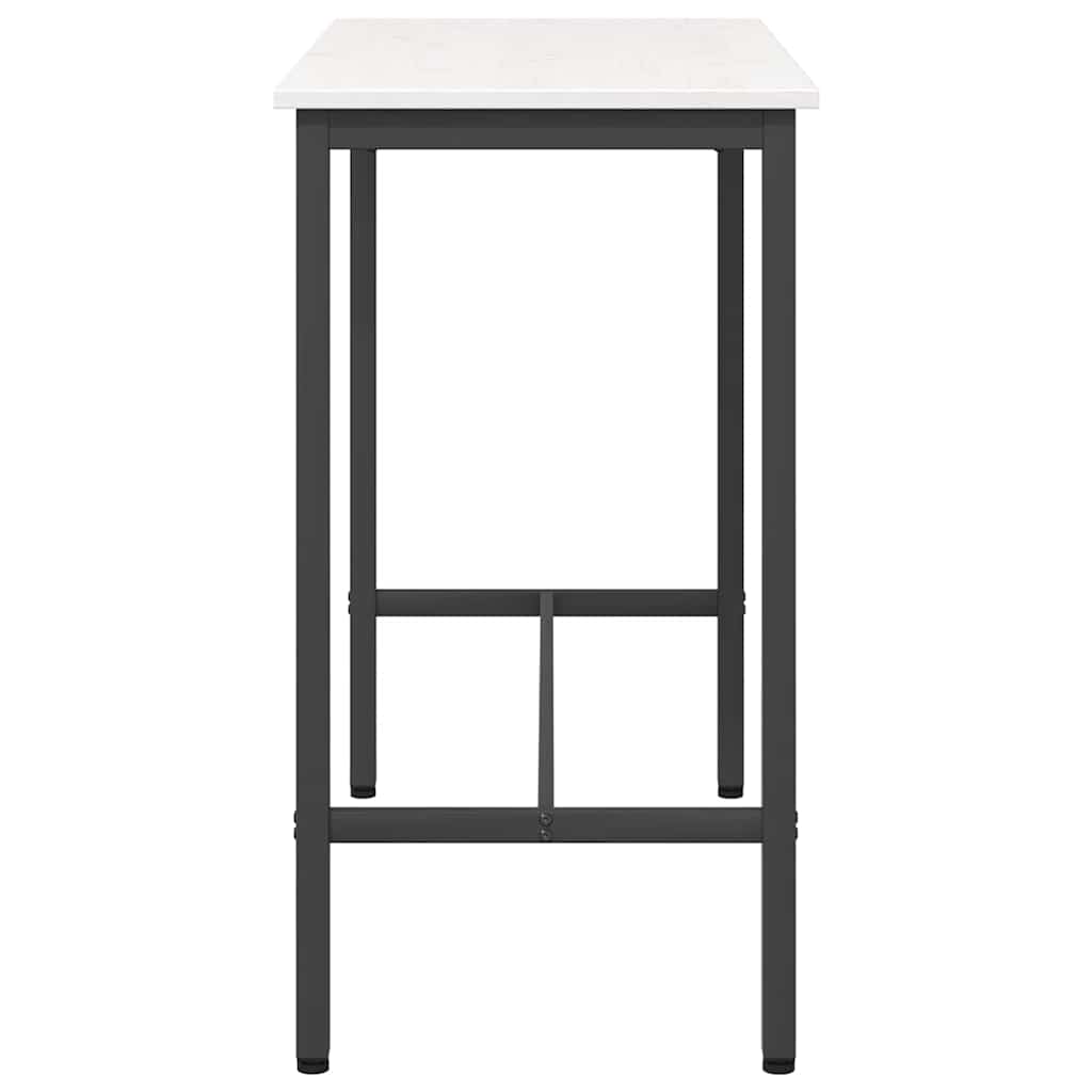 vidaXL Table White 100 x 50 x 91 cm Engineered Wood and Steel